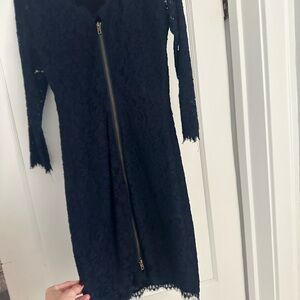 Diane Von Furstenberg Navy Lace Dress